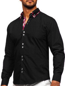Men's Elegant Long Sleeve Shirt Black Bolf 4704