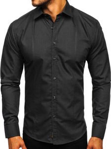 Men's Elegant Long Sleeve Shirt Black Bolf 4705G