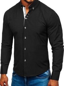 Men's Elegant Long Sleeve Shirt Black Bolf 5796-1