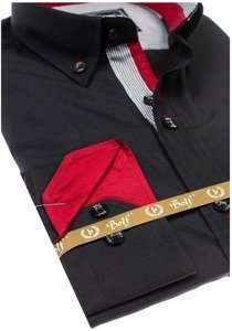 Men's Elegant Long Sleeve Shirt Black Bolf 5819