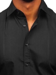 Men's Elegant Long Sleeve Shirt Black Bolf 6944