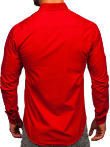 Men's Elegant Long Sleeve Shirt Red Bolf 5796-1