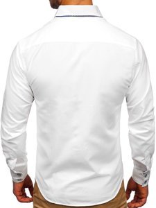 Men's Elegant Long Sleeve Shirt White Bolf 0926