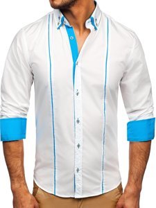 Men's Elegant Long Sleeve Shirt White Bolf 4744