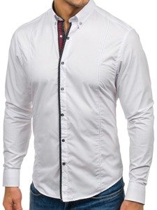 Men's Elegant Long Sleeve Shirt White Bolf 7722