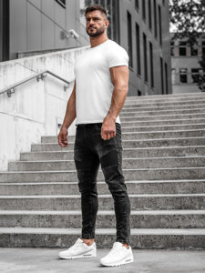 Men's Jeans Slim Fit Black Bolf TF274