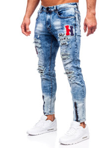 Men's Jeans Slim Fit Navy Blue Bolf E7873