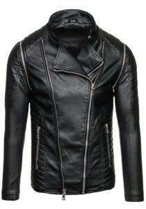 Men's Leather Jacket Black Bolf 9153