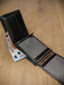 Men's Leather Wallet Black 1676