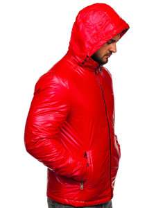 Men's Lightweight Quilted Sport Jacket Red Bolf 2137