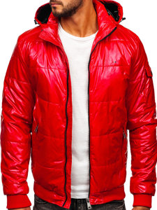 Men's Lightweight Quilted Sport Jacket Red Bolf 2143
