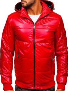 Men's Lightweight Quilted Sport Jacket Red Bolf 2143