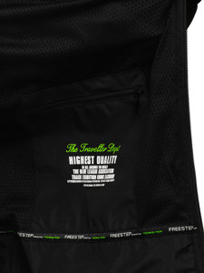 Men's Lightweight Softshell Jacket Black-Green Bolf WX085