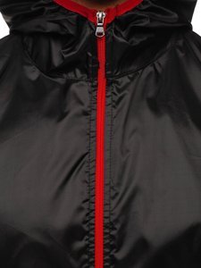 Men's Lightweight Windbreaker Jacket with hood Black Bolf 5060