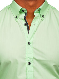 Men's Long Sleeve Shirt Light Green Bolf 20716
