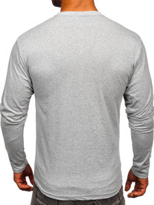 Men's Plain Long Sleeve Top Grey Bolf 1209