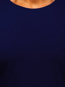 Men's Plain Long Sleeve Top Navy Blue Bolf 2088L