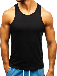 black zip up tank top