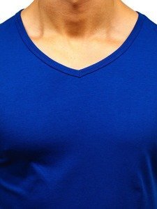 mens royal blue v neck t shirt