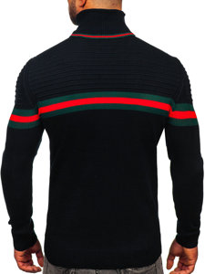 Men's Polo Neck Sweater Black Bolf 2502