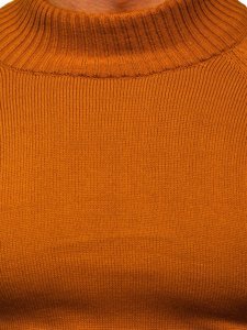 Men's Polo Neck Sweater Camel Bolf 1008