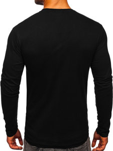 Men's Printed Long Sleeve Top Black Bolf 1219