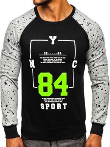 Men's Printed Sweatshirt Black Bolf DD07