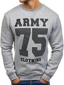 Men's Printed Sweatshirt Grey Bolf 0593