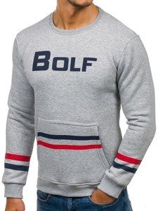 Men's Printed Sweatshirt Grey Bolf 75