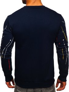 Men's Printed Sweatshirt Navy Blue Bolf 146058