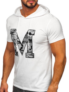Men's Printed T-shirt with Hood White Bolf 8T965