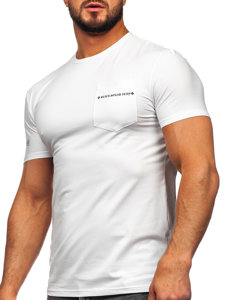 Men's Printed T-shirt with Pocket White Bolf MT3044