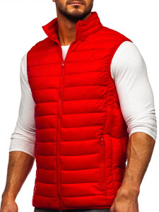 Men's Quilted Gilet Red Bolf LY32
