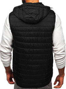 Men's Quilted Gilet with Hood Black Bolf 7157