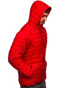 Men's Quilted Lightweight Jacket Red Bolf 13021