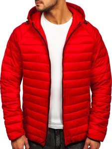 Men's Quilted Lightweight Jacket Red Bolf 13021