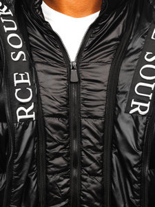 Men's Quilted Winter Jacket Black Bolf 27M8110