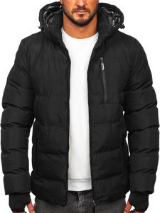 Men's Quilted Winter Jacket Black Bolf 5M756