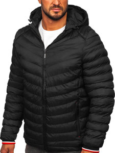 Men's Quilted Winter Jacket Black Bolf 5M765