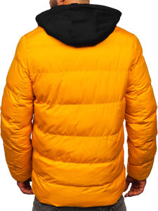 Men's Quilted Winter Jacket Orange Bolf 27M8112