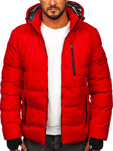 Men's Quilted Winter Jacket Red Bolf 5M756