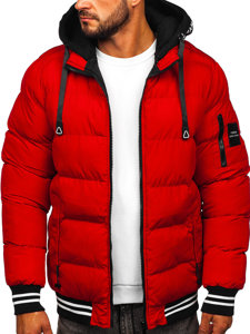 Men's Quilted Winter Jacket Red Bolf 7322