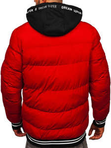 Men's Quilted Winter Jacket Red Bolf 7322