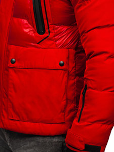 Men's Quilted Winter Jacket Red Bolf 99527
