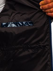 Men's Quilted Winter Sport Jacket Navy Blue Bolf 973