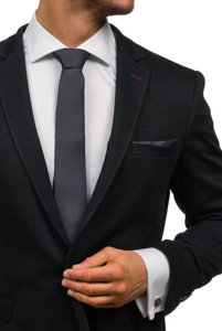 Men's Set: Tie, Cufflinks, Pocket Square Graphite Bolf KSP01