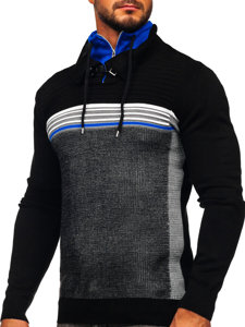 Men's Stand Up Sweater Black Bolf 1051