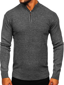 Men's Stand Up Sweater Graphite Bolf S8205