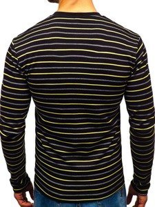 Men's Striped Long Sleeve Top Black Bolf 1519-A