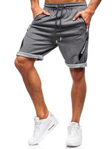 Men's Sweat Shorts Grey-White Bolf Q3875